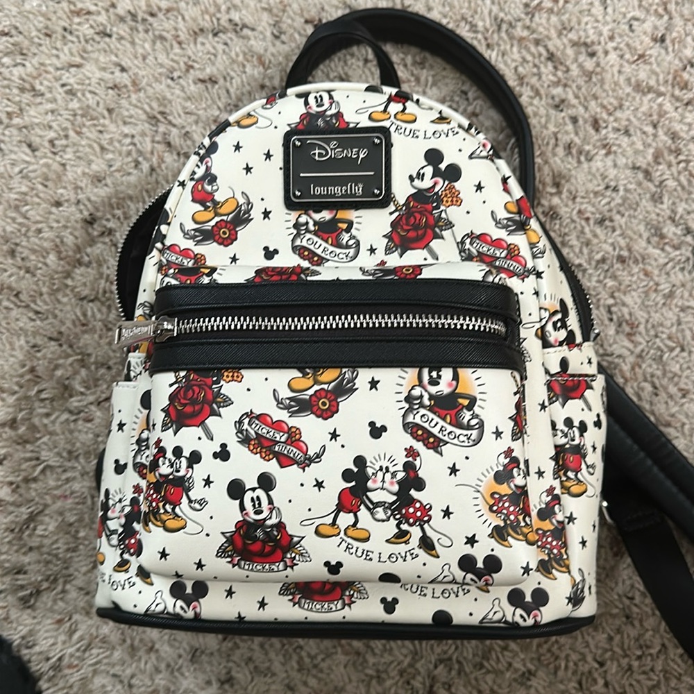 Mickey and Minnie Tattoo Theme Backpack